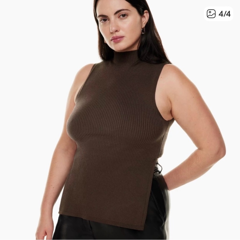 Babaton Sculpt Knit Back-Tie Tank Ribbed Knit Top (Last 2 Pictures Taupe) - Picture 3 of 6